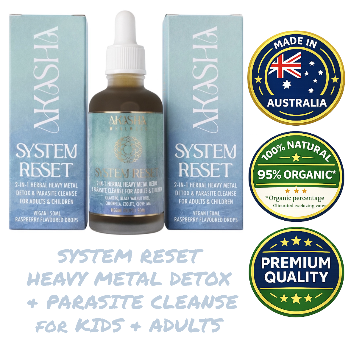 3 PACK - Heavy Metal & Parasite Detox for Kids & Adults