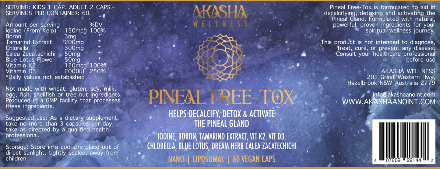 PINEAL FREE-TOX - Aids in decalcifying, detoxing and activating the Pineal Gland.